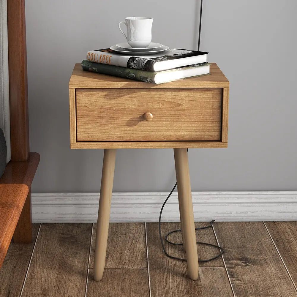 Milano Decor Bedside Table Kirrawee Drawers Nightstand Unit Cabinet Storage - Myzenhome