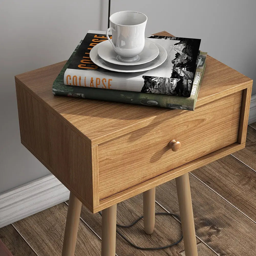 Milano Decor Bedside Table Kirrawee Drawers Nightstand Unit Cabinet Storage - Myzenhome