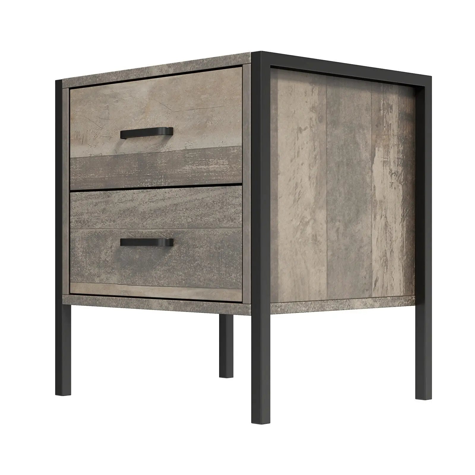 Milano Decor Bedside Table Palm Beach Drawers Nightstand Unit Cabinet Storage - Myzenhome