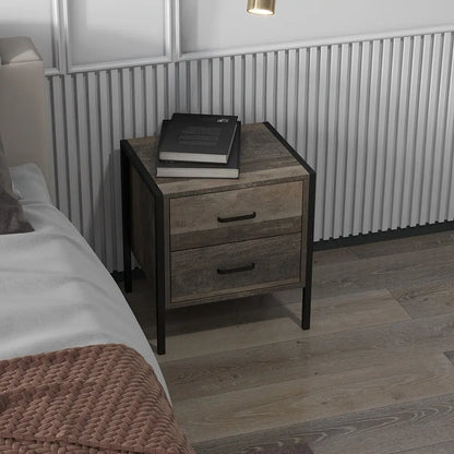 Milano Decor Bedside Table Palm Beach Drawers Nightstand Unit Cabinet Storage - Myzenhome