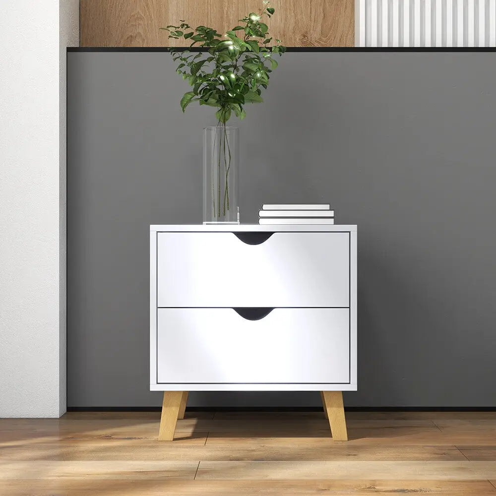 Milano Decor Bedside Table Turramurra Drawers Nightstand Unit Cabinet Storage - Myzenhome