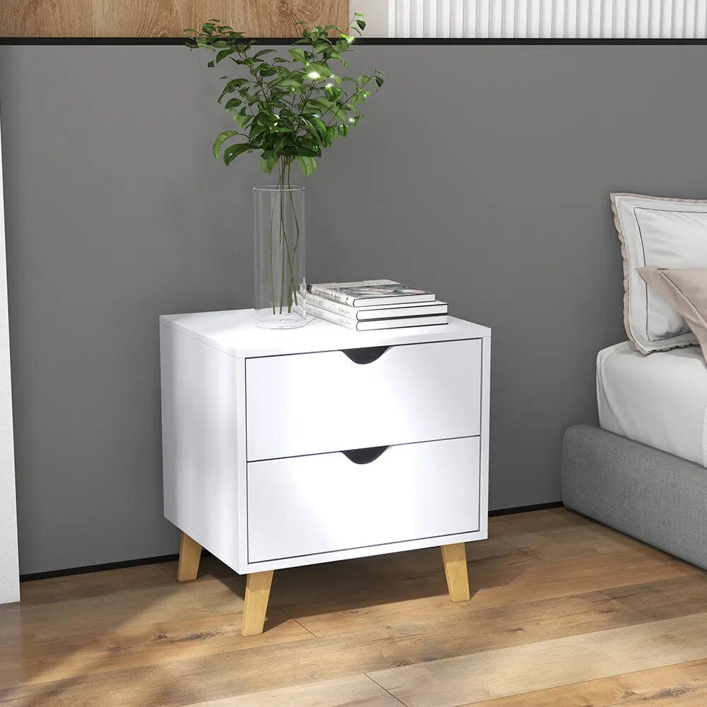 Milano Decor Bedside Table Turramurra Drawers Nightstand Unit Cabinet Storage - Myzenhome