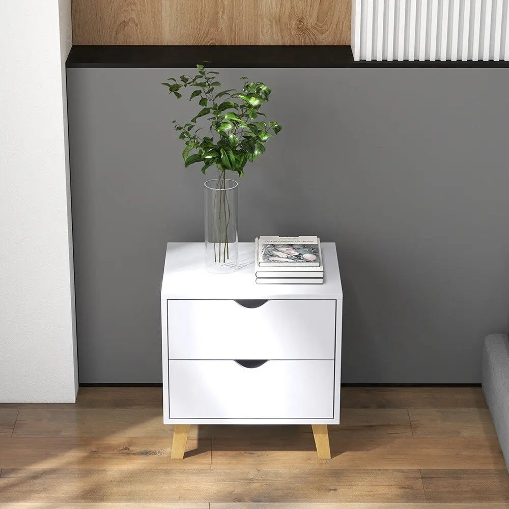 Milano Decor Bedside Table Turramurra Drawers Nightstand Unit Cabinet Storage - Myzenhome