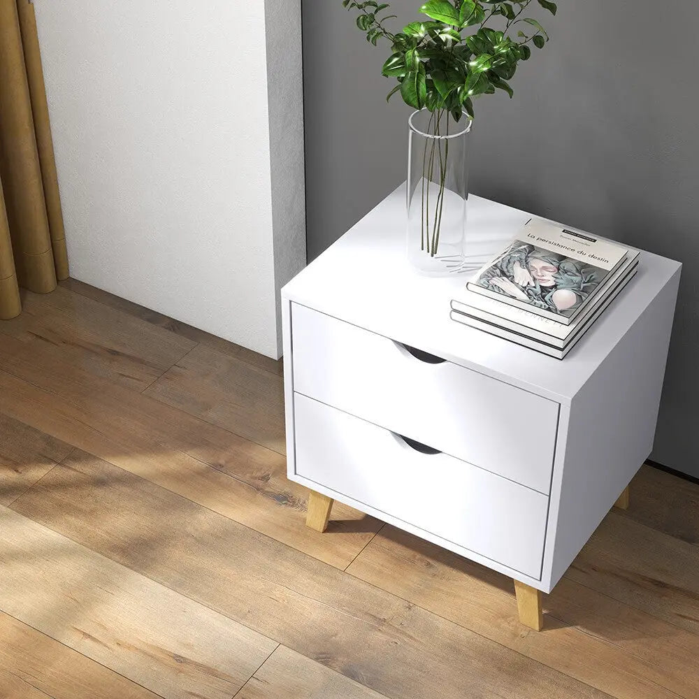 Milano Decor Bedside Table Turramurra Drawers Nightstand Unit Cabinet Storage - Myzenhome