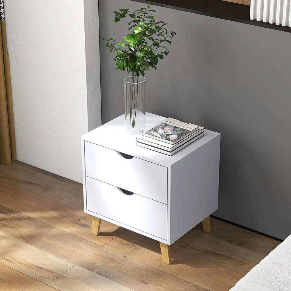 Milano Decor Bedside Table Turramurra Drawers Nightstand Unit Cabinet Storage - Myzenhome