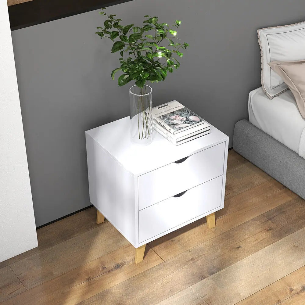 Milano Decor Bedside Table Turramurra Drawers Nightstand Unit Cabinet Storage - Myzenhome