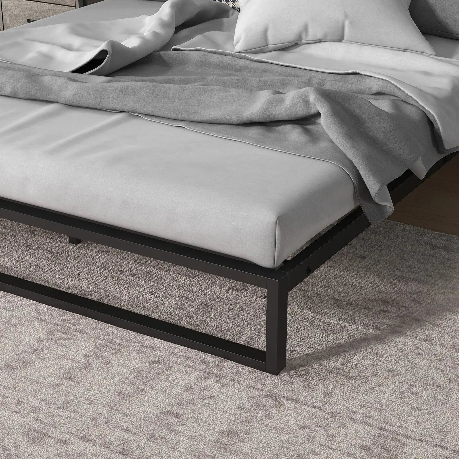 Milano Decor Florence Metal Bed Frame Mattress Base Platform Modern - Myzenhome