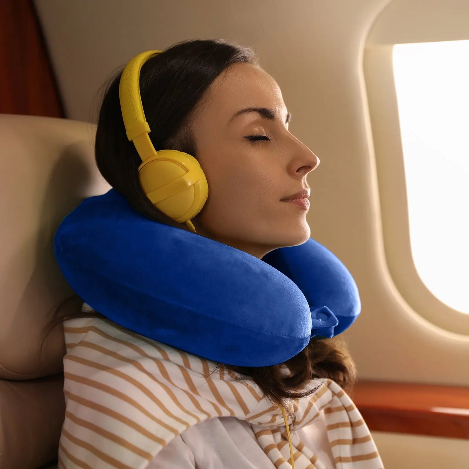 Milano Decor Memory Foam Travel Neck Pillow With Clip Cushion Support Soft - Myzenhome