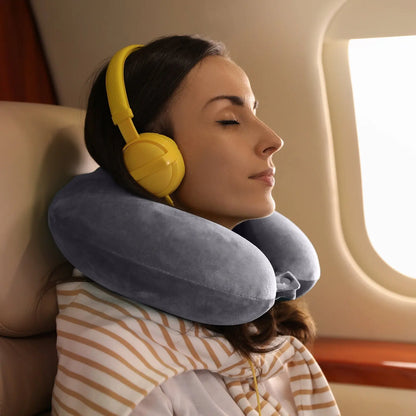 Milano Decor Memory Foam Travel Neck Pillow With Clip Cushion Support Soft - Myzenhome