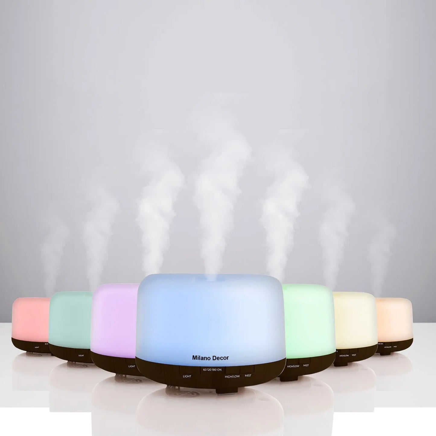 Milano Decor Mood Light Diffuser Ultrasonic Humidifier With 3 Pack Oils - Myzenhome