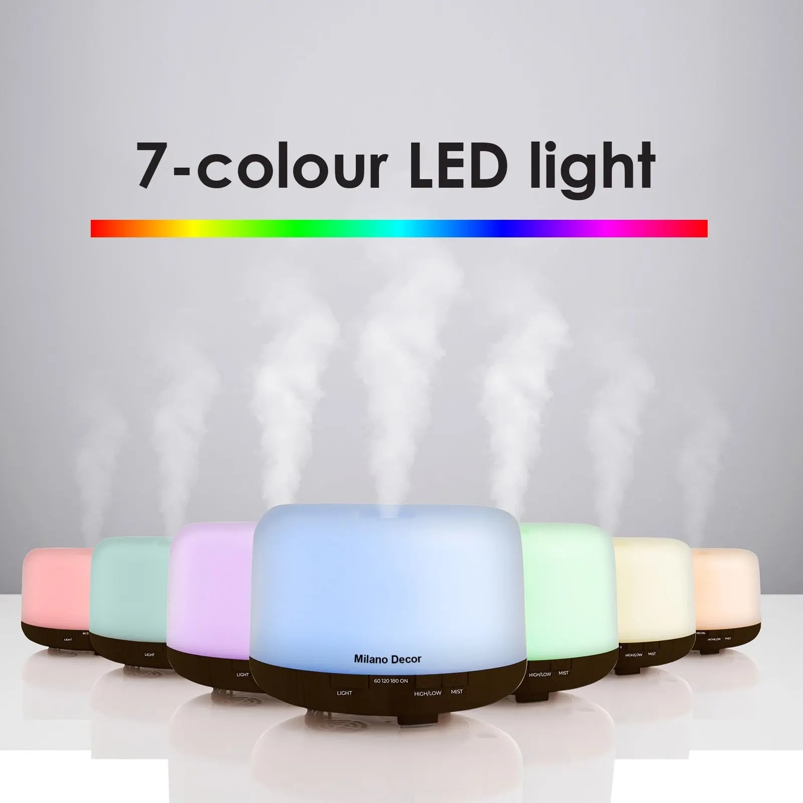 Milano Decor Mood Light Diffuser Ultrasonic Humidifier With 3 Pack Oils - Myzenhome