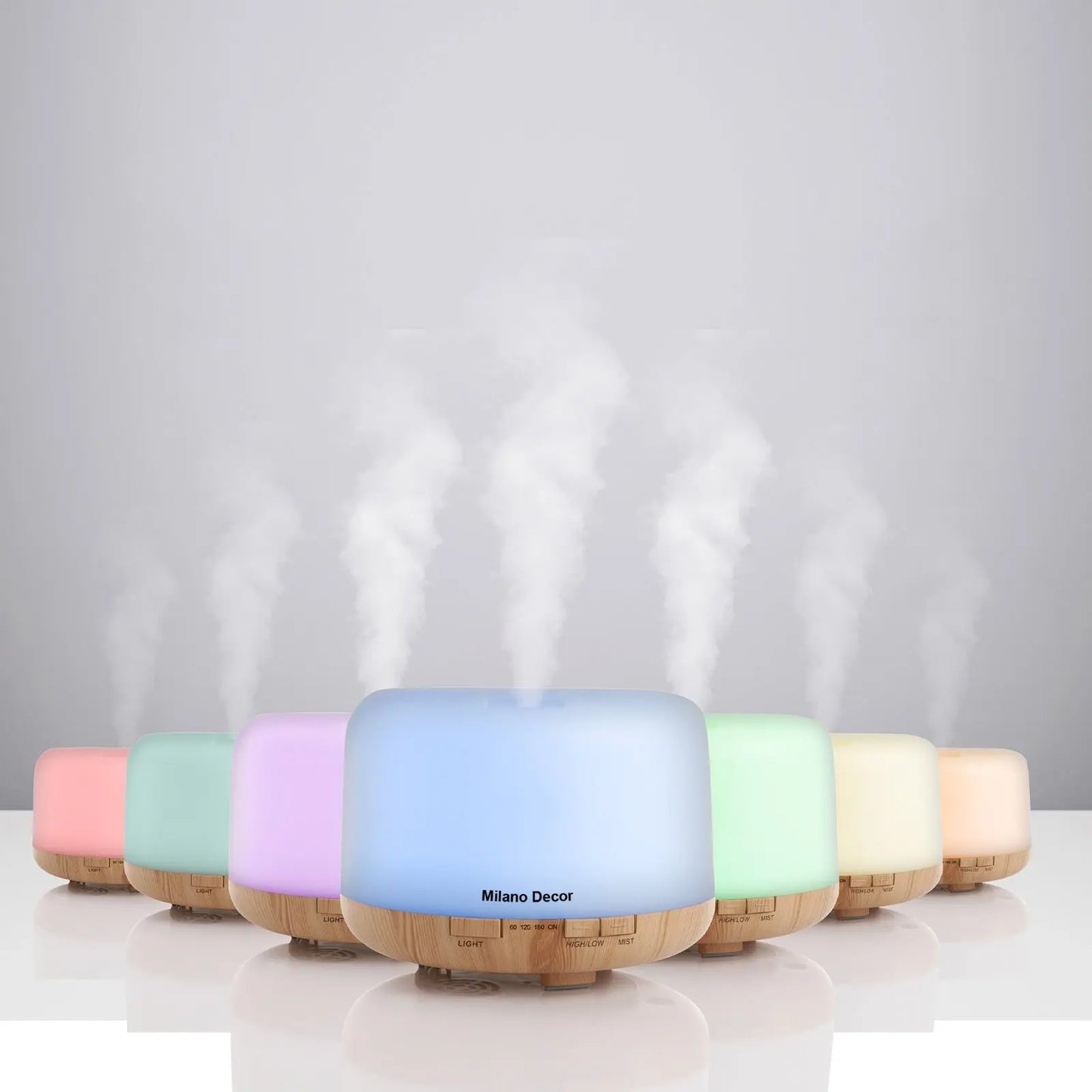 Milano Decor Mood Light Diffuser Ultrasonic Humidifier With 3 Pack Oils - Myzenhome