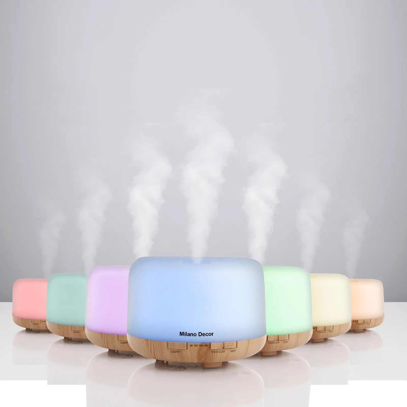 Milano Decor Mood Light Diffuser Ultrasonic Humidifier With 3 Pack Oils - Myzenhome