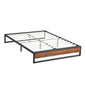 Milano Decor Sorrento Metal Wood Bed Frame Mattress Base Platform Modern - Myzenhome