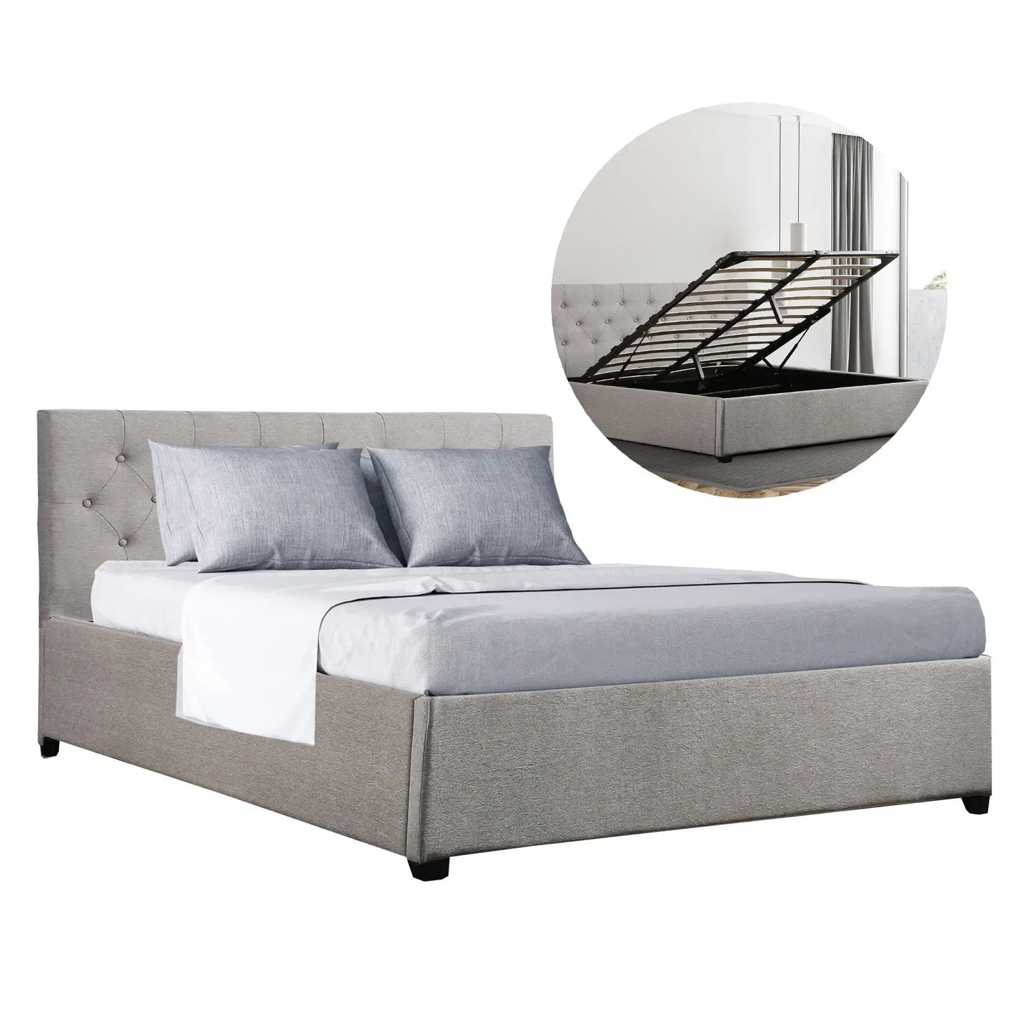 Milano Decor Westlake Luxe Gas Lift Storage Bed - Myzenhome