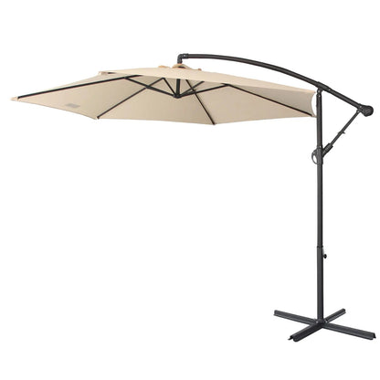 Milano Outdoor 3 Metre Cantilever Umbrella UV Sunshade Garden Patio Deck - Myzenhome