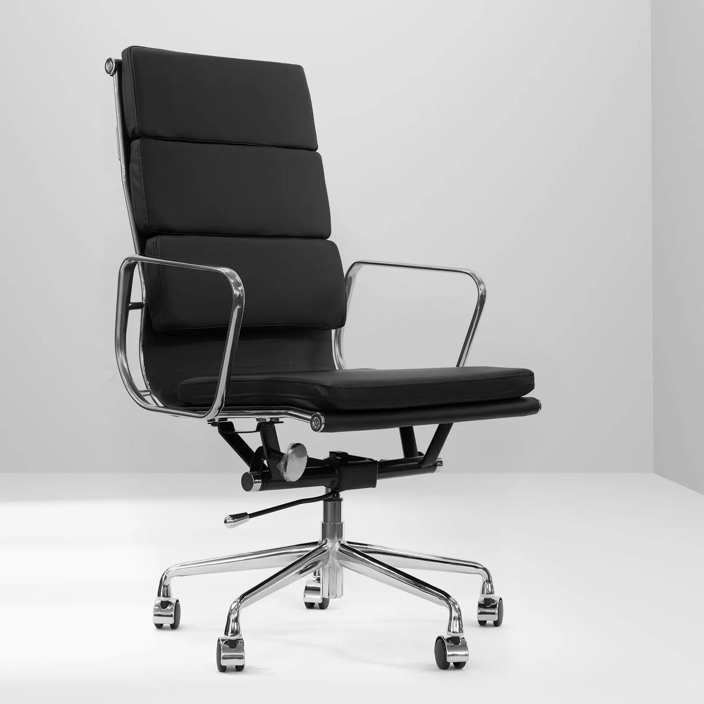 Milano Premium Office Executive Computer Chair PU Leather Steel Chrome - Myzenhome