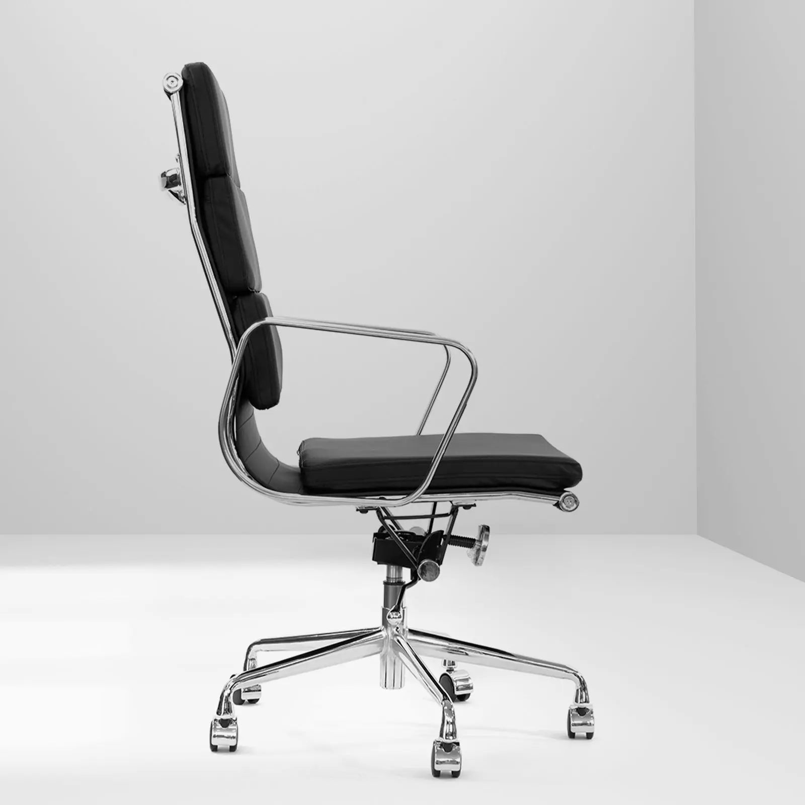 Milano Premium Office Executive Computer Chair PU Leather Steel Chrome - Myzenhome