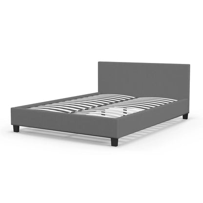 Milano Sienna Luxury Bed Frame Base And Headboard Solid Wood Padded Fabric - Myzenhome