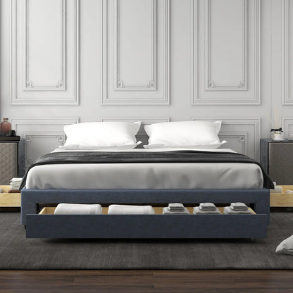 Milano decor palermo bed base with drawers upholstered fabric wood Milano Decor