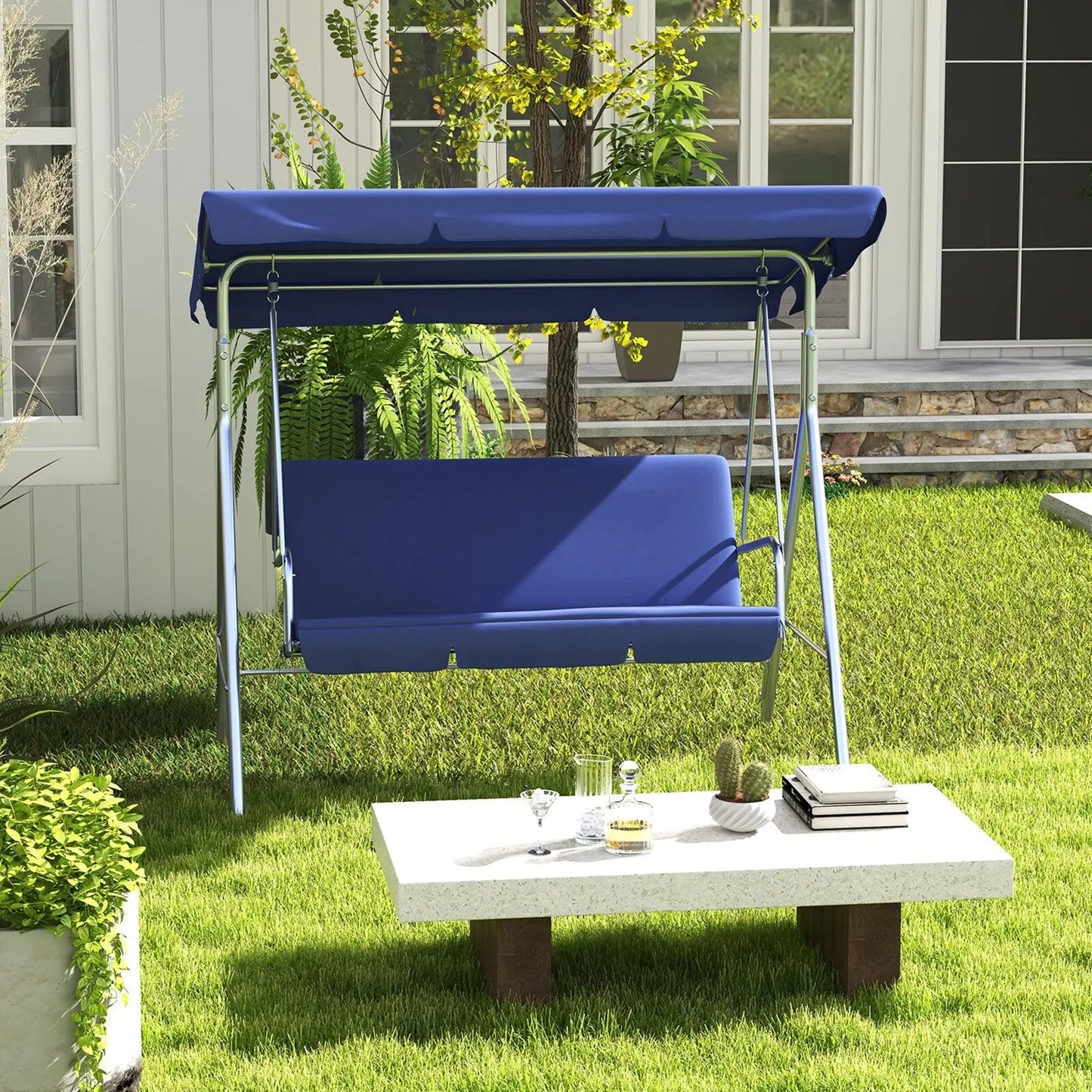 Milano swing bench seat chair canopy furniture 3 seater garden hammock Milano Decor