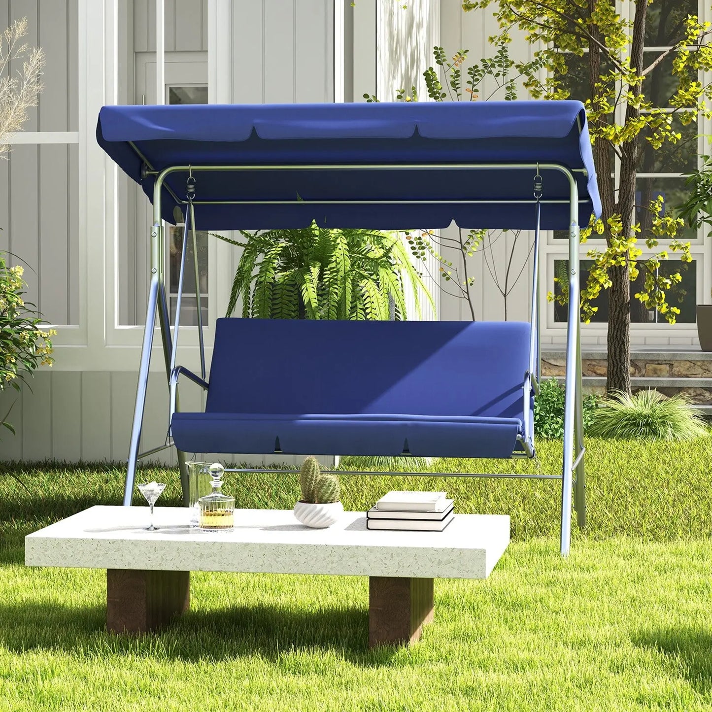 Milano swing bench seat chair canopy furniture 3 seater garden hammock Milano Decor