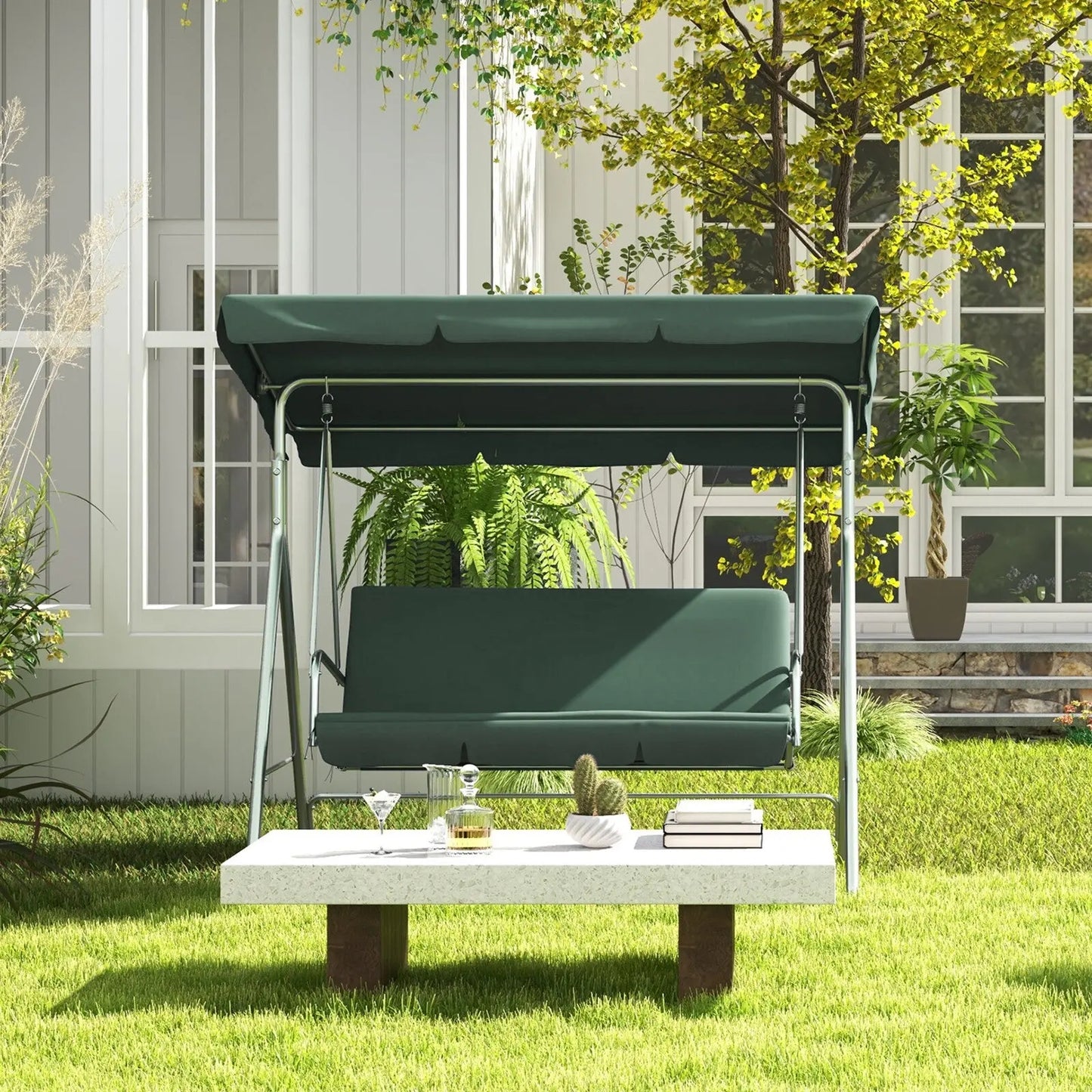 Milano swing bench seat chair canopy furniture 3 seater garden hammock Milano Decor