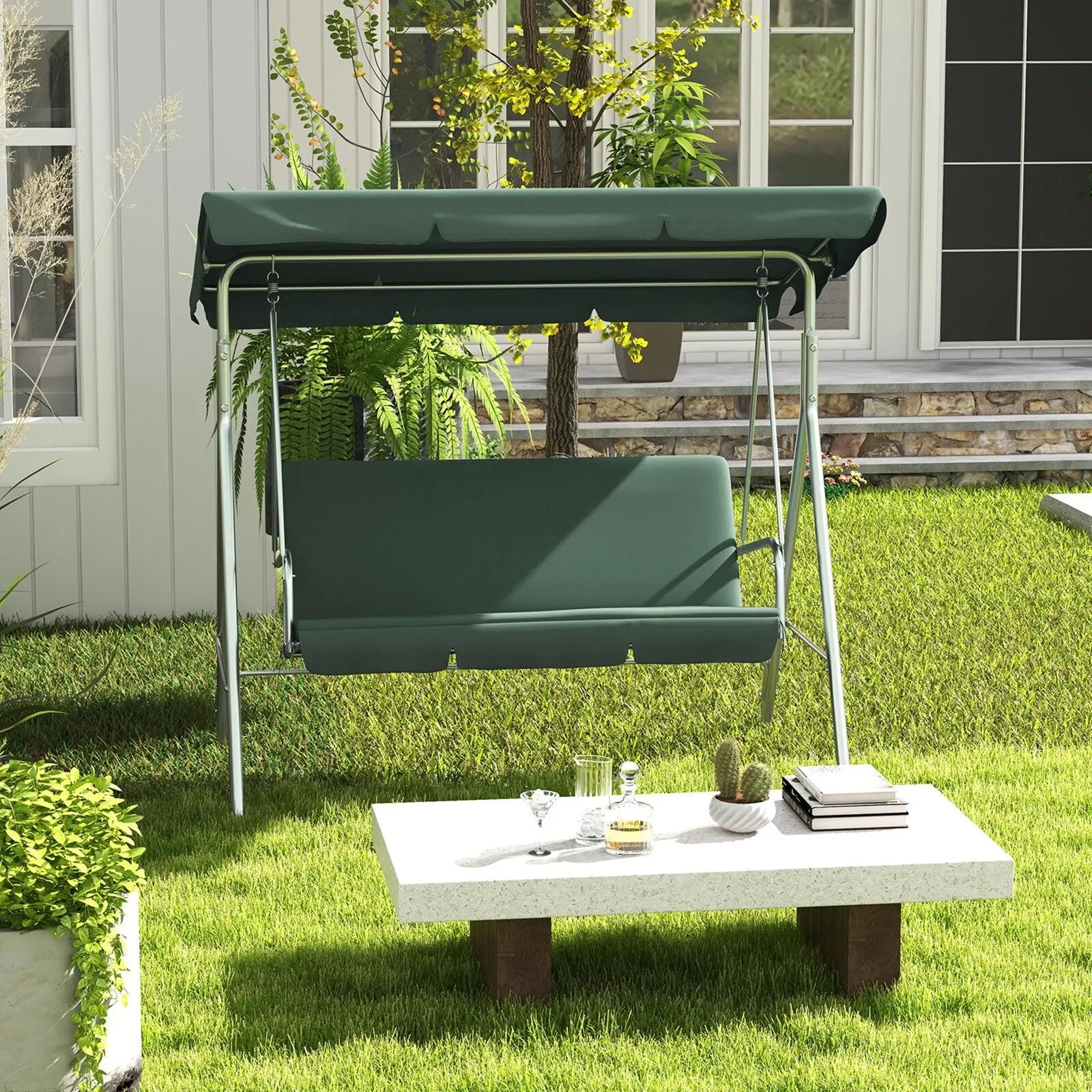 Milano swing bench seat chair canopy furniture 3 seater garden hammock Milano Decor