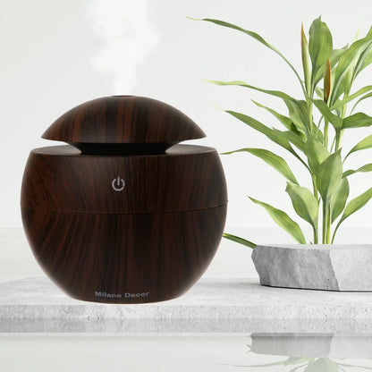 Milano ultrasonic usb diffuser with 10 aroma oils humidifier led light 130ml Milano Decor