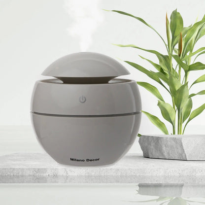 Milano ultrasonic usb diffuser with 10 aroma oils humidifier led light 130ml Milano Decor