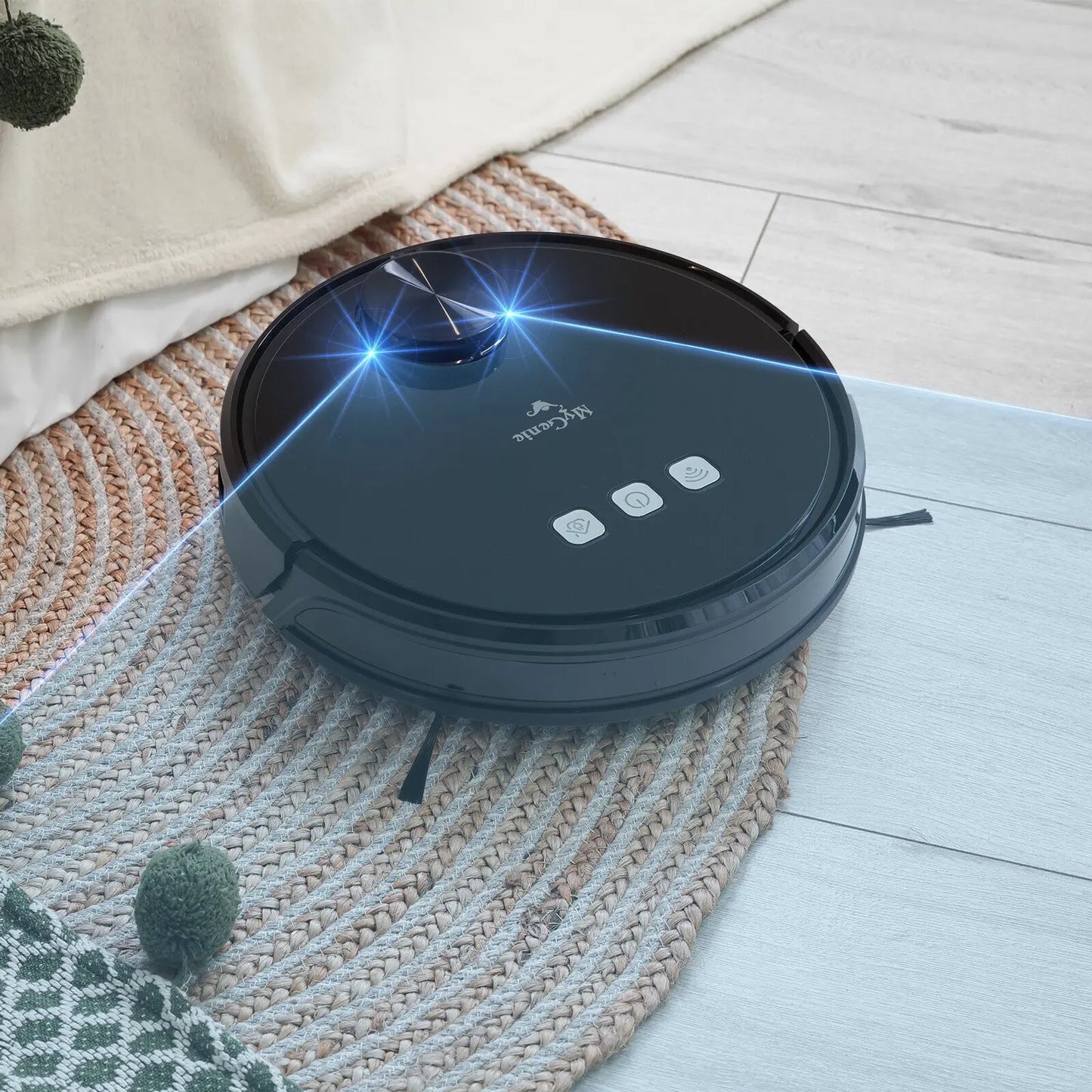 MyGenie Laser Smart Pro IQ 360 Robot Vacuum Cleaner WIFI Remote Control - Myzenhome