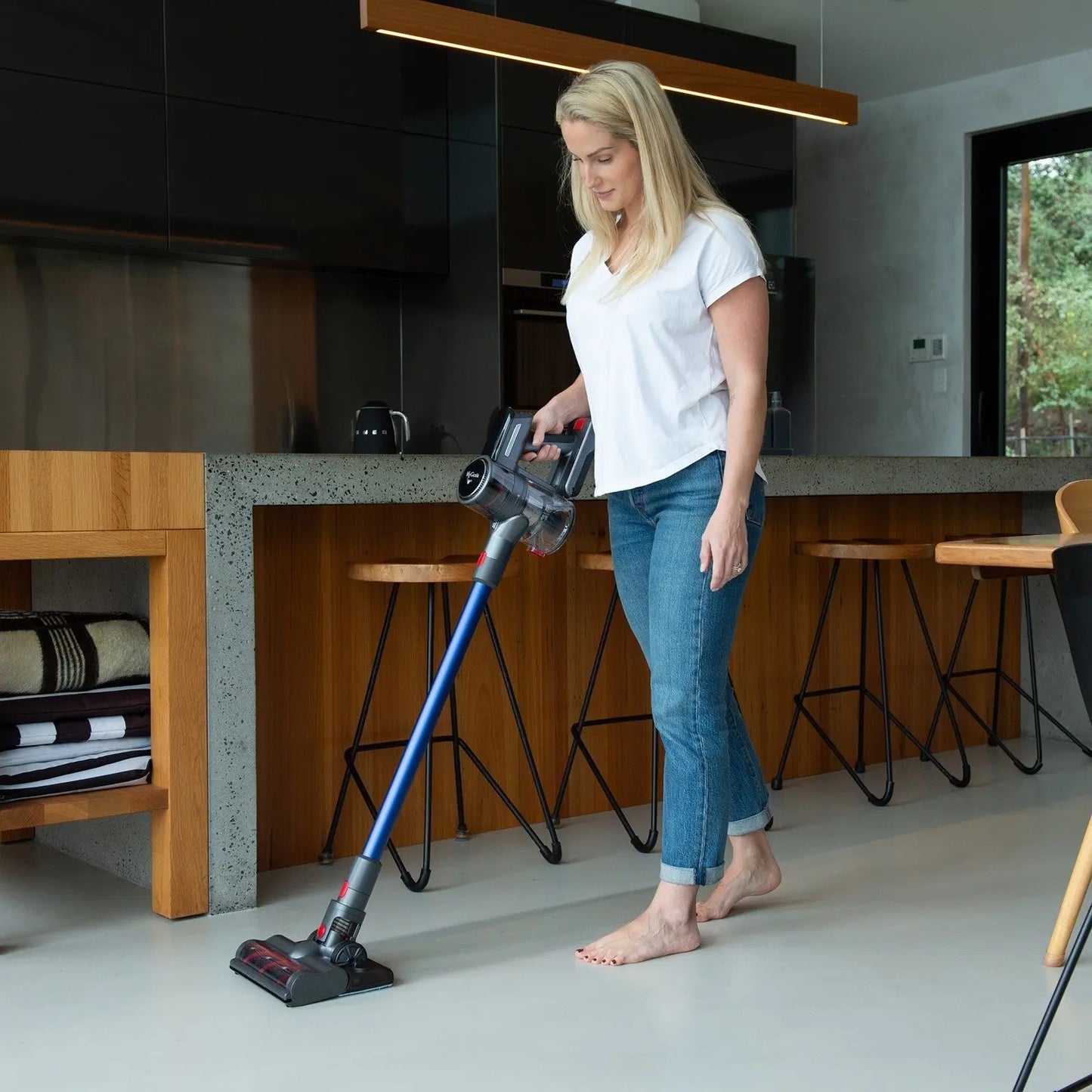 MyGenie Monster Stick Vac with Mop - Blue Myzenhome