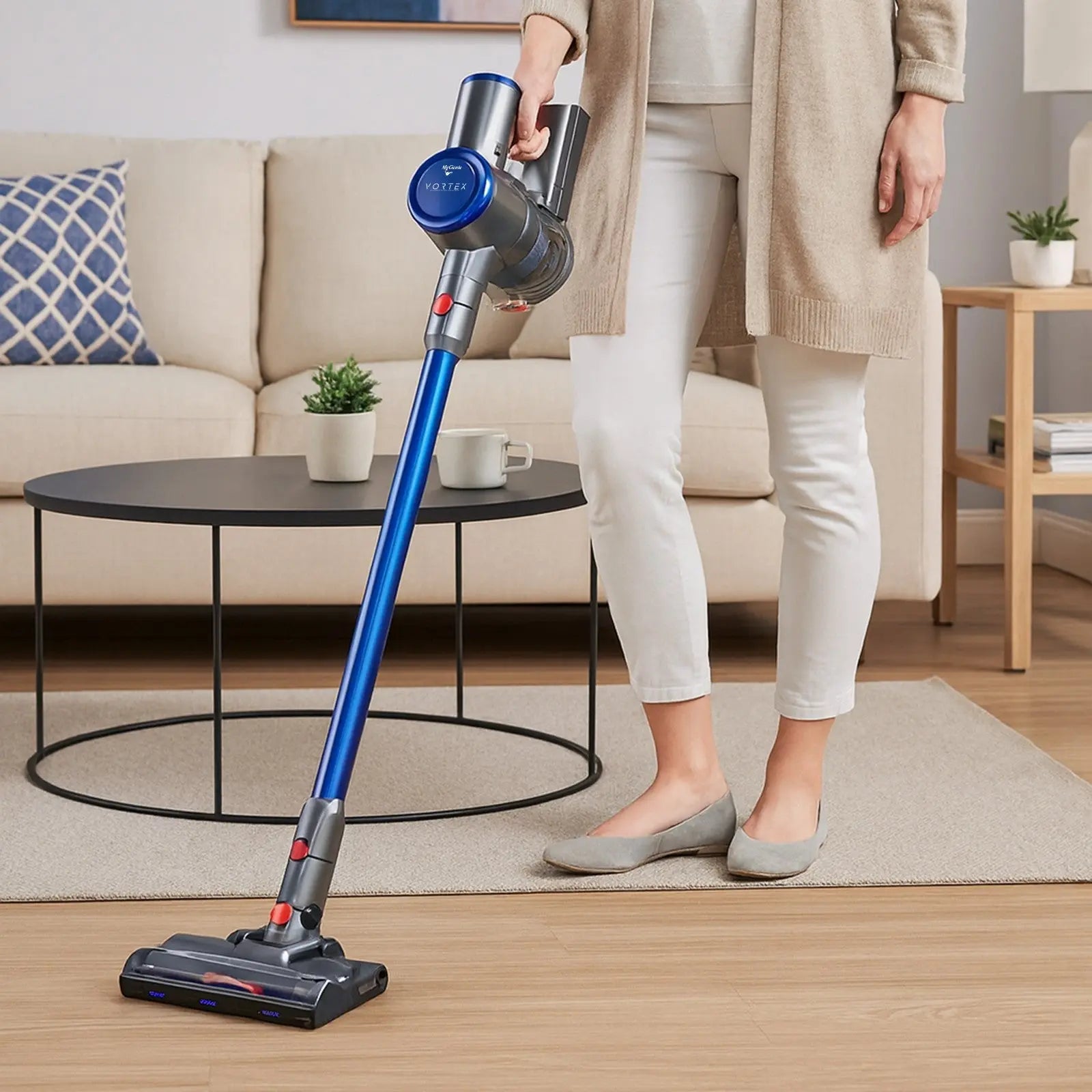 MyGenie Vortex Stick Vacuum and Mop with dust spotting technology Myzenhome