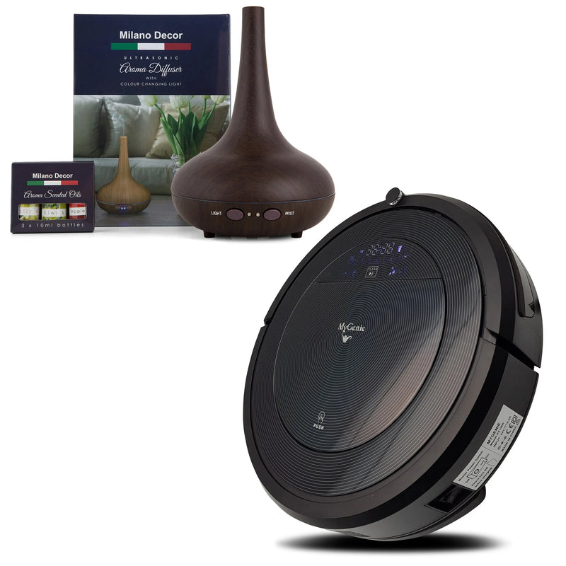 MyGenie ZX1000 Robotic Vacuum Cleaner with Bonus Aroma Diffuser with 3 Oils - Myzenhome