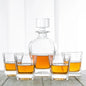 Novare Oval Whiskey Decanter Bottle With 4 Whiskey Glasses Set Myzenhome