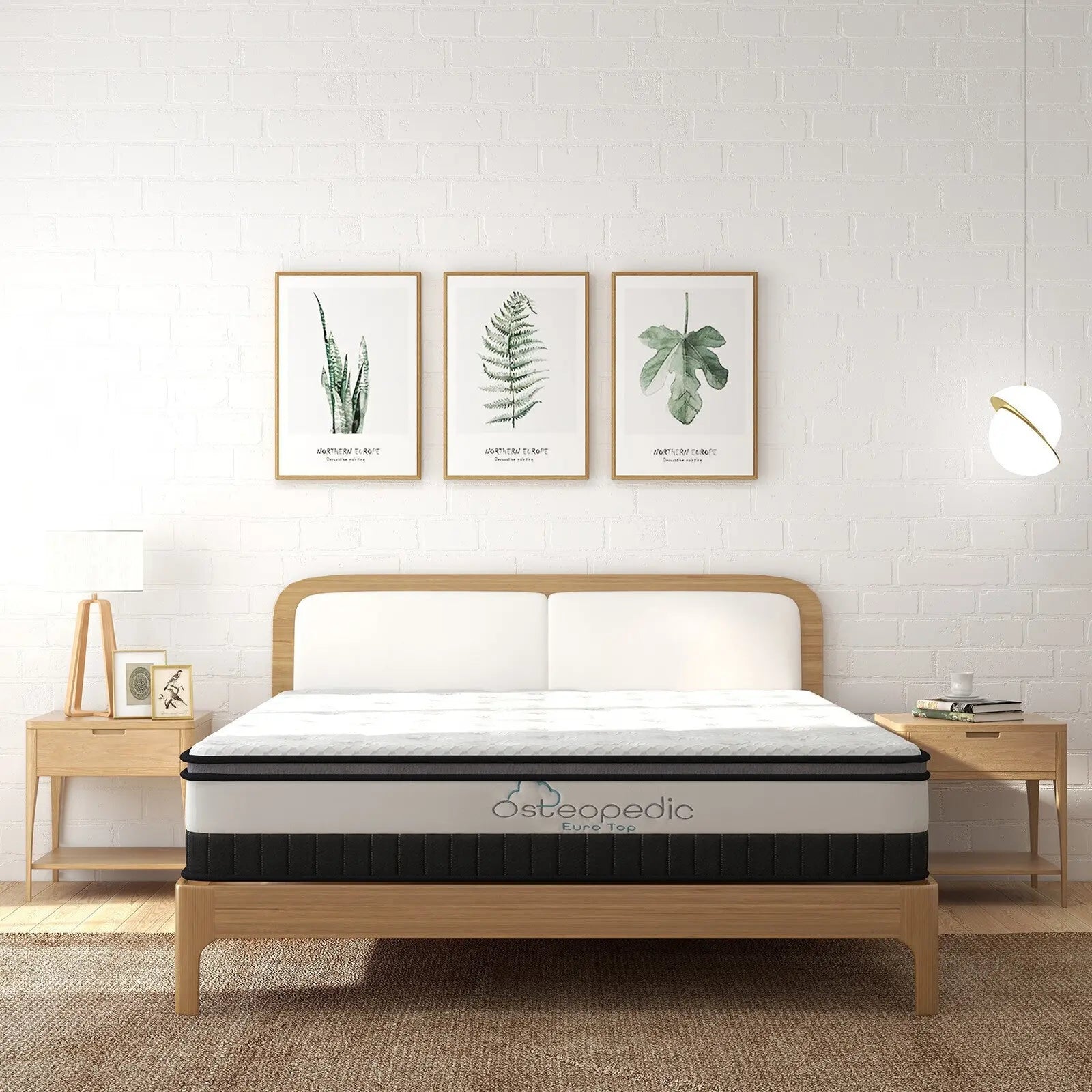 Osteopedic euro top mattress pocket spring eurotop hybrid design bed Osteopedic