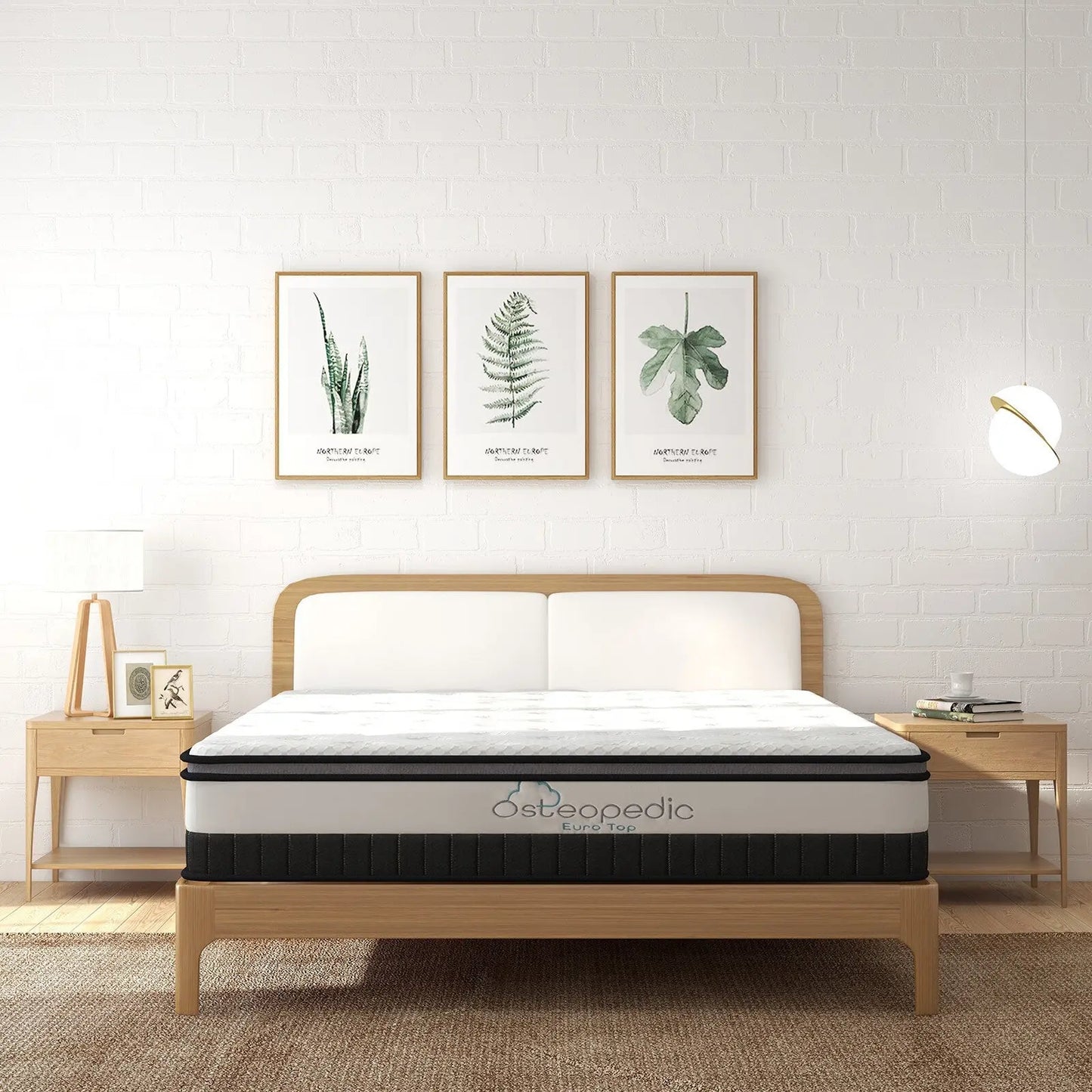 Osteopedic euro top mattress pocket spring eurotop hybrid design bed Osteopedic