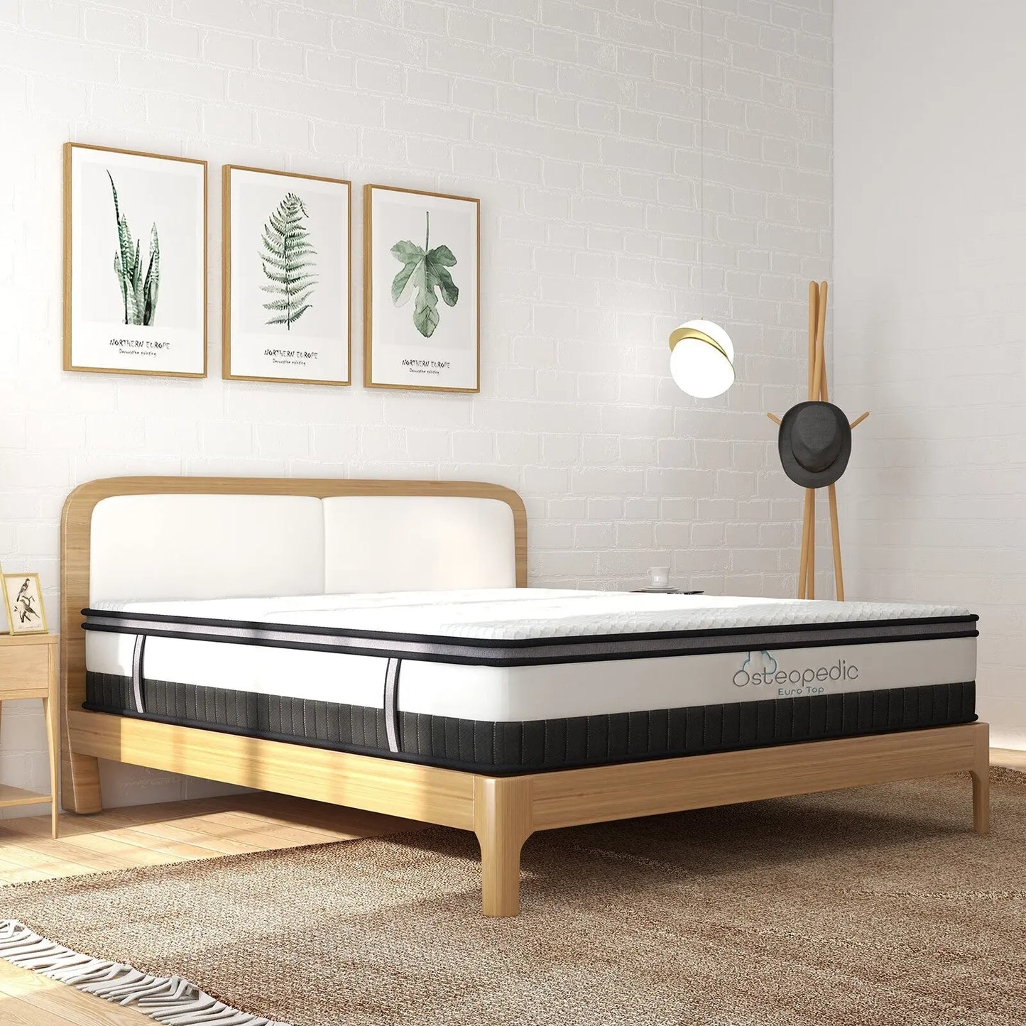 Osteopedic euro top mattress pocket spring eurotop hybrid design bed Osteopedic