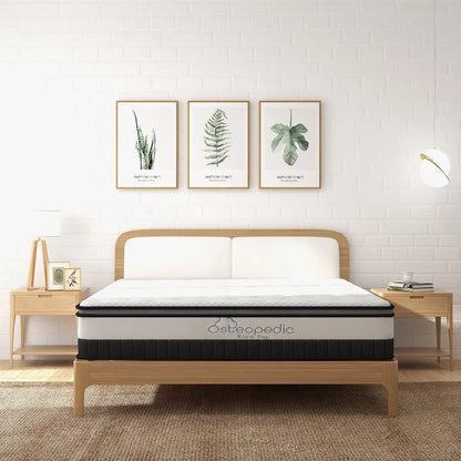 Osteopedic euro top mattress pocket spring eurotop hybrid design bed Osteopedic
