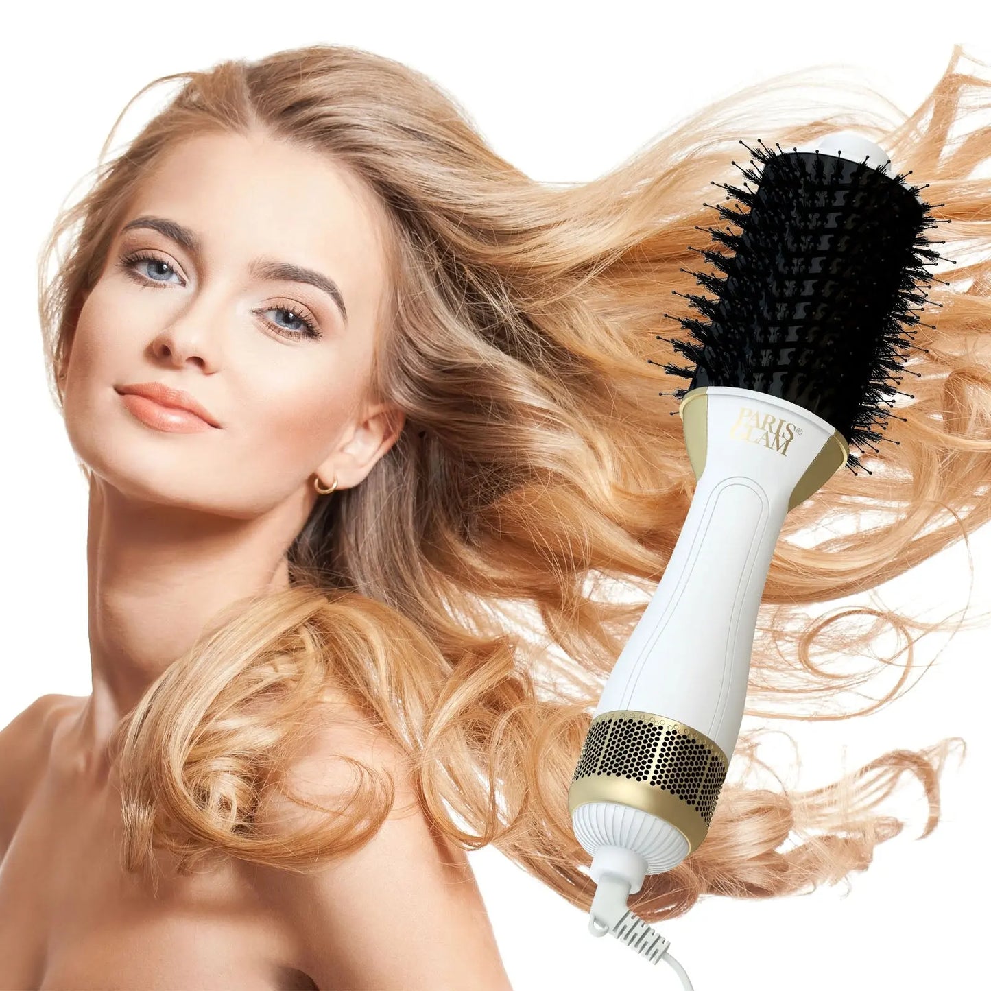 Paris Glam Blow Dry Barrel Brush 2-In-1 Swivel Professional Lightweight - Myzenhome