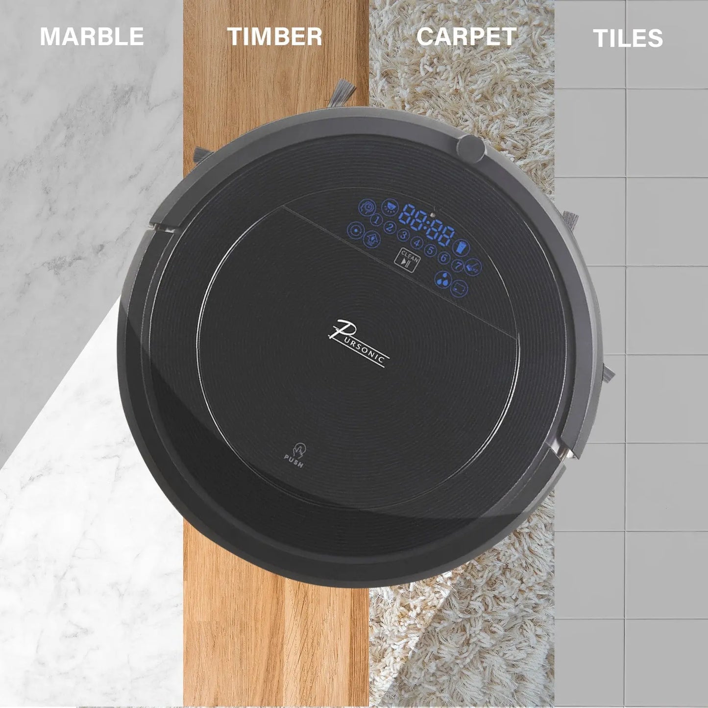 Pursonic i9 Robotic Vacuum Cleaner Carpet Floor Dry Wet Mopping Auto Robot - Myzenhome