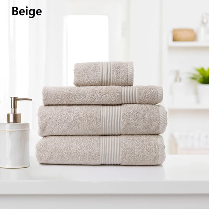 Royal Comfort 4 Piece Cotton Bamboo Towel Set 450GSM Luxurious Absorbent Plush - Myzenhome