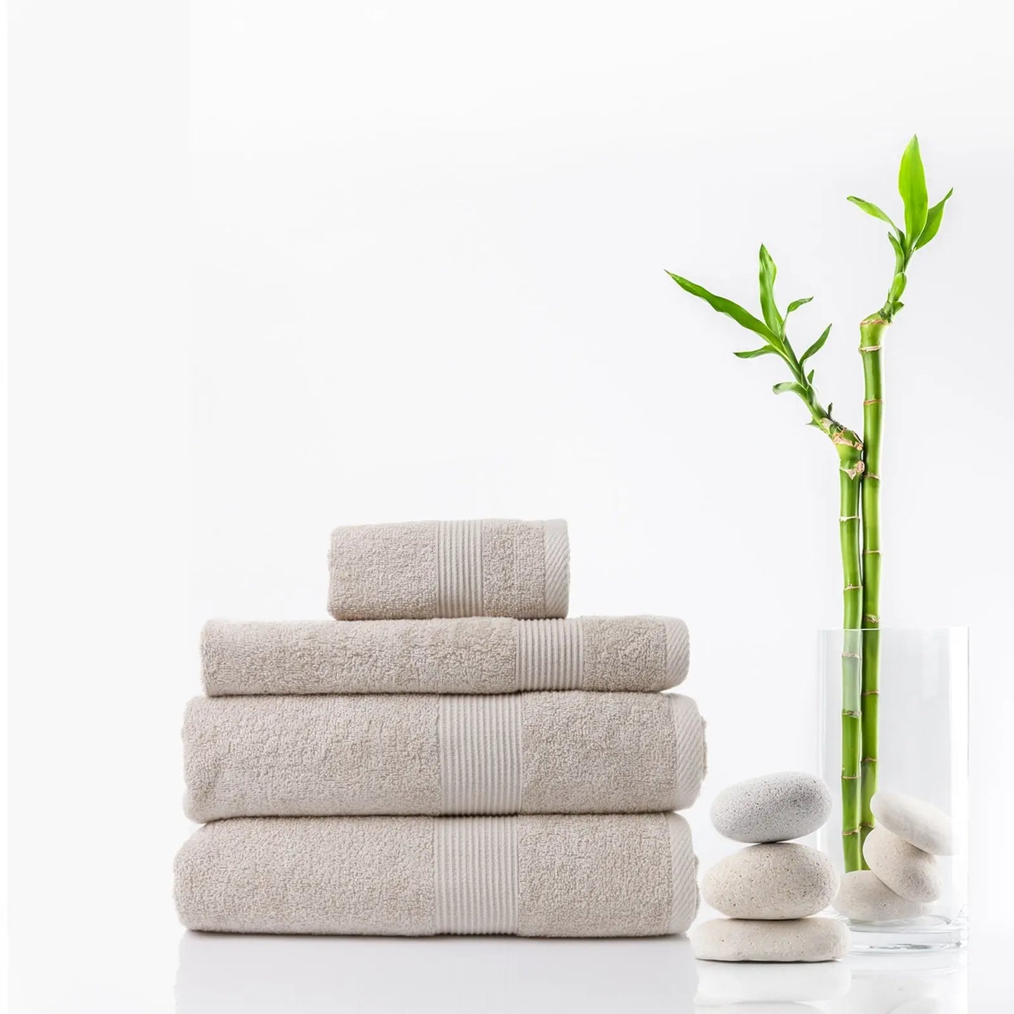 Royal Comfort 4 Piece Cotton Bamboo Towel Set 450GSM Luxurious Absorbent Plush - Myzenhome