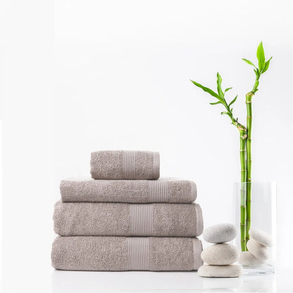 Royal Comfort 4 Piece Cotton Bamboo Towel Set 450GSM Luxurious Absorbent Plush - Myzenhome