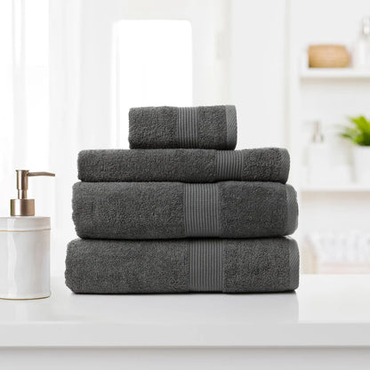 Royal Comfort 4 Piece Cotton Bamboo Towel Set 450GSM Luxurious Absorbent Plush - Myzenhome