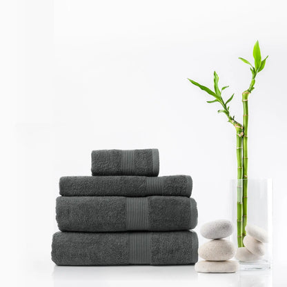 Royal Comfort 4 Piece Cotton Bamboo Towel Set 450GSM Luxurious Absorbent Plush - Myzenhome