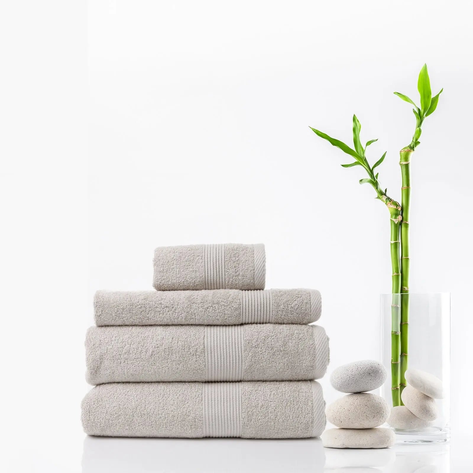 Royal Comfort 4 Piece Cotton Bamboo Towel Set 450GSM Luxurious Absorbent Plush - Myzenhome