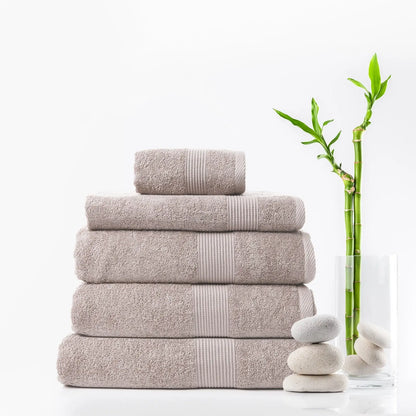 Royal Comfort 5 Piece Cotton Bamboo Towel Set 450GSM Luxurious Absorbent Plush - Myzenhome