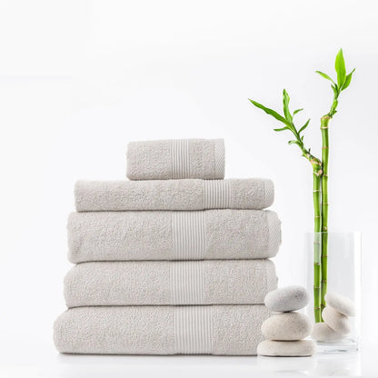 Royal Comfort 5 Piece Cotton Bamboo Towel Set 450GSM Luxurious Absorbent Plush - Myzenhome