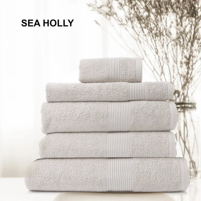 Royal Comfort 5 Piece Cotton Bamboo Towel Set 450GSM Luxurious Absorbent Plush - Myzenhome